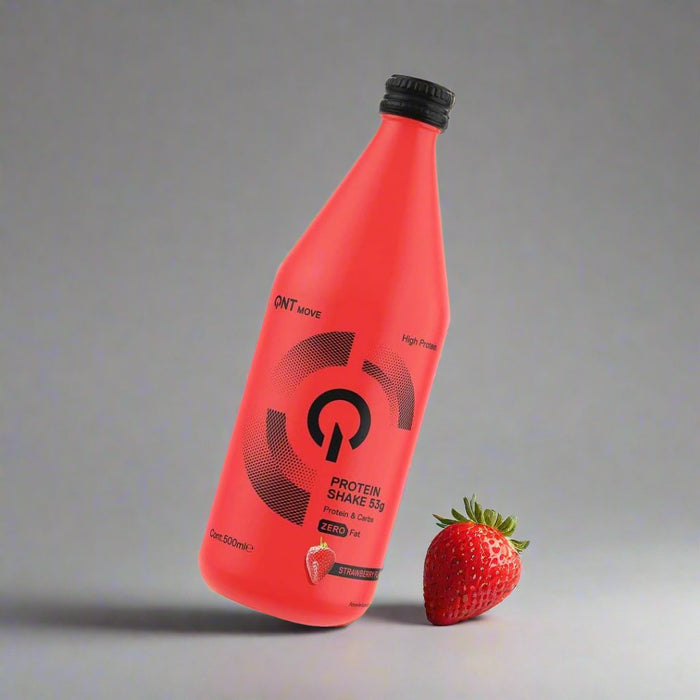 QNT Protein Shake Glass Bottle | 12 x 500 ml