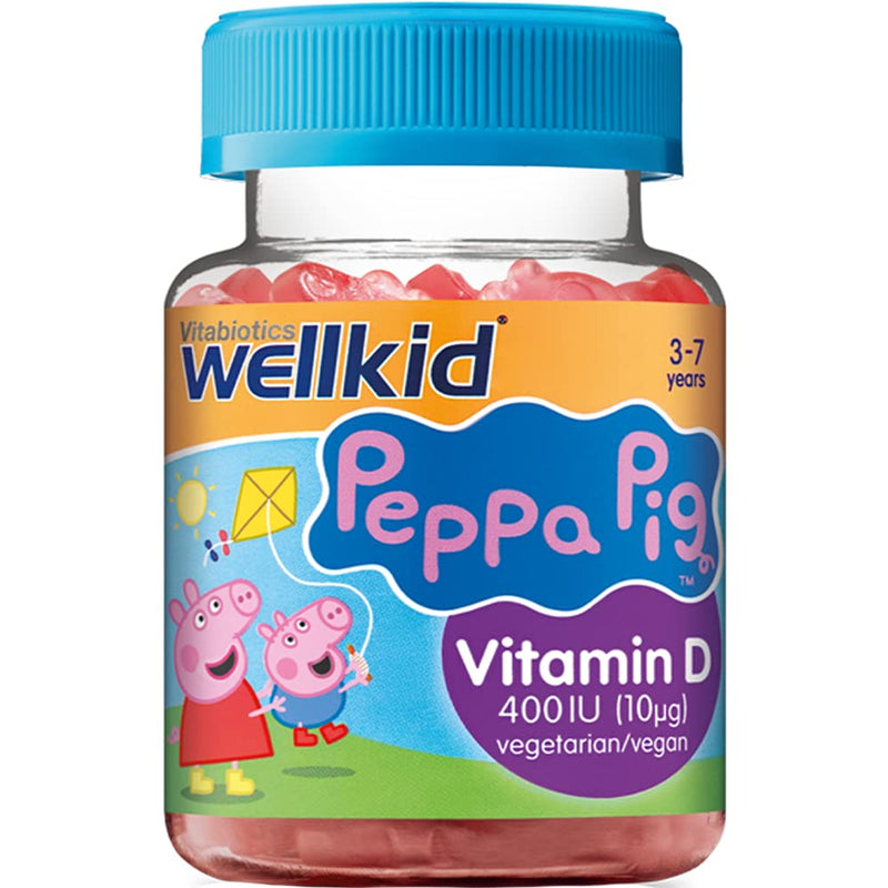 Vitabiotics WellKid Peppa Pig Vitamin D 400 IU Soft Jellies 3-7 Years x 30 - Children at MySupplementShop by Vitabiotics