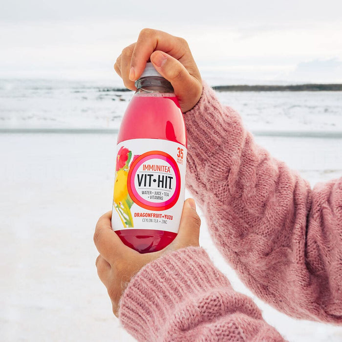 VITHIT Immunitea 12x500ml Dragonfruit & Yuzu - Drinks and Shakes at MySupplementShop by VITHIT