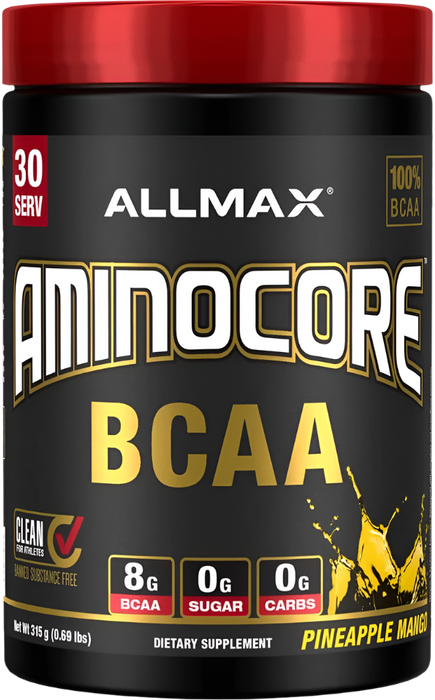 AllMax Nutrition Aminocore BCAA, Blaue Himbeere – 315 Gramm