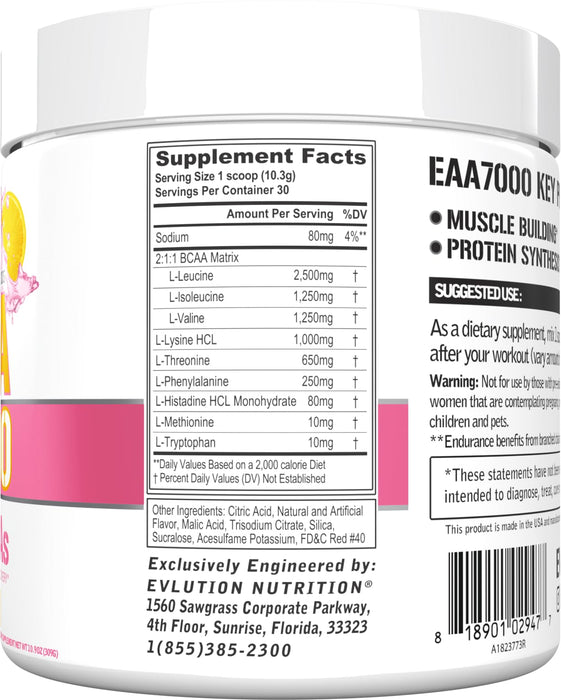 EVLution Nutrition EAA 7000, Pink Lemonade 309g