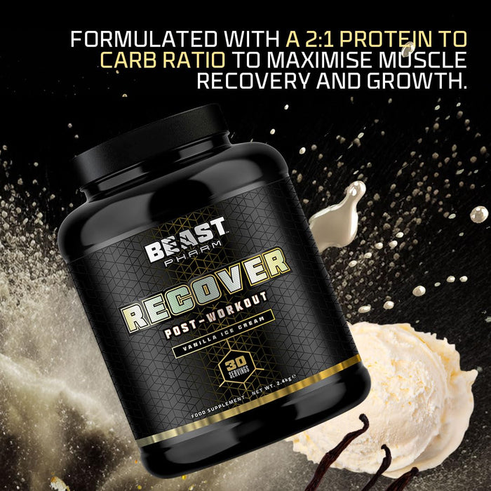 Beast Pharm Recover Post Workout 2.4kg (Vanilla Ice Cream)