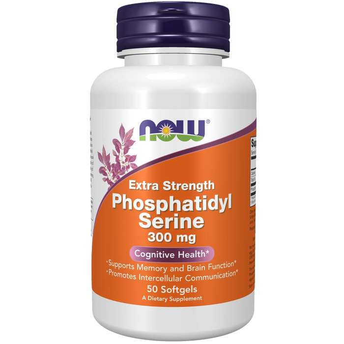 NOW Foods Phosphatidylserin, 300 mg extra stark – 50 Kapseln