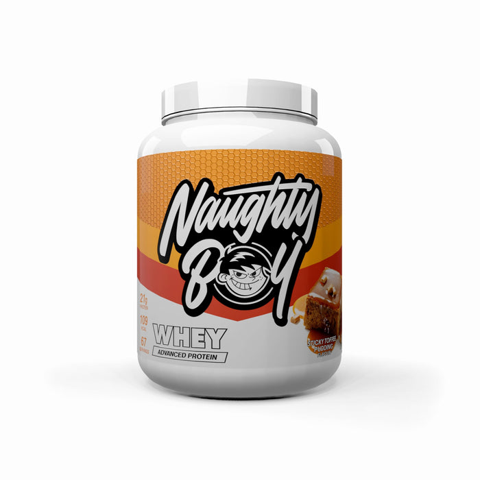 Naughty Boy Advanced Whey 2kg Sticky Toffee Pudding | Premium Whey Proteins at MYSUPPLEMENTSHOP.co.uk