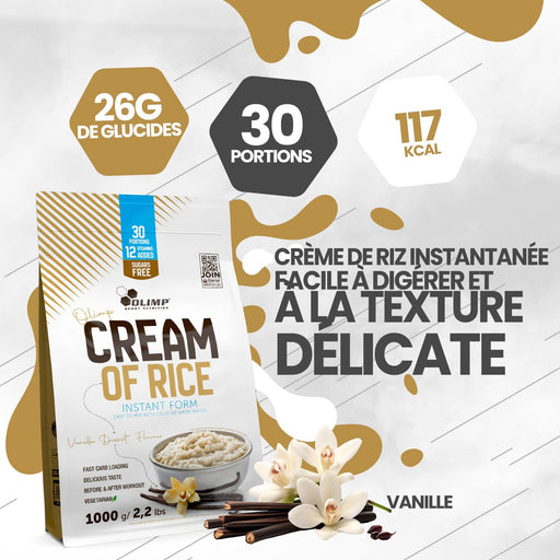 Cream of Rice, Vanilla Dessert - 1000g - Weight Gainers & Carbs at MySupplementShop by Olimp Nutrition