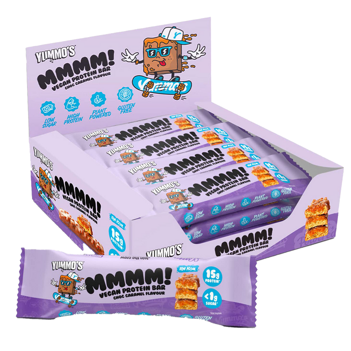 Yummos Mmmm! Veganer Proteinriegel 12x55g Schokoladen-Karamell