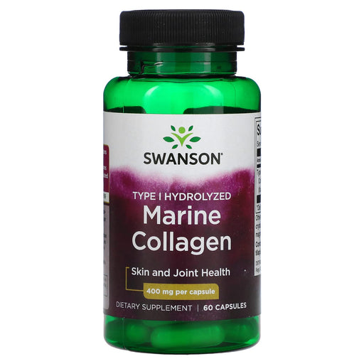 Swanson Type I Hydrolyzed Marine Collagen - 60 caps | High-Quality Health and Wellbeing | MySupplementShop.co.uk