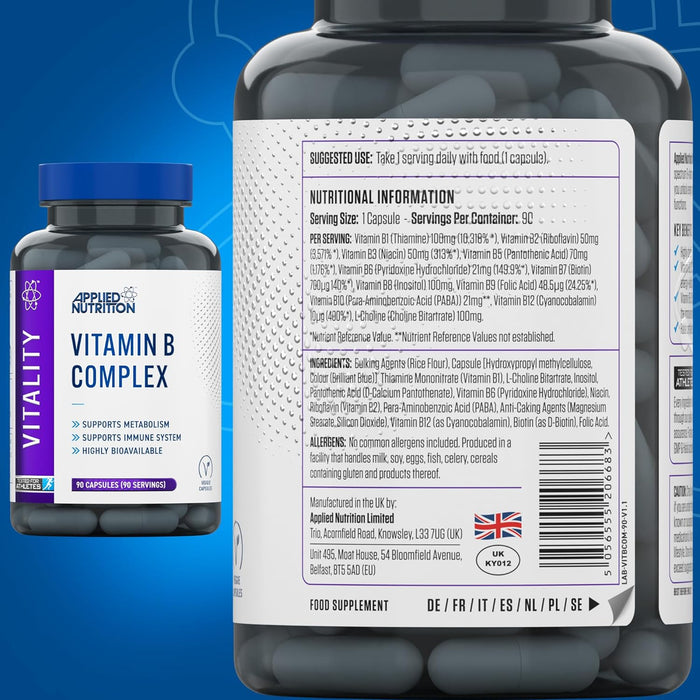 Applied Nutrition Vitamin-B-Komplex – 90 Tabletten