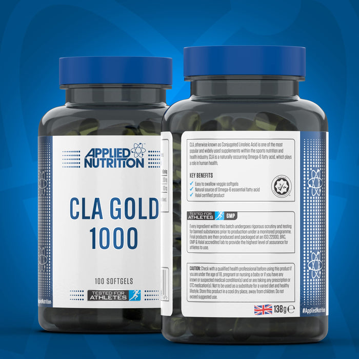 Applied Nutrition CLA Gold 1000 - 100 softgels | High-Quality Omegas, EFAs, CLA, Oils | MySupplementShop.co.uk