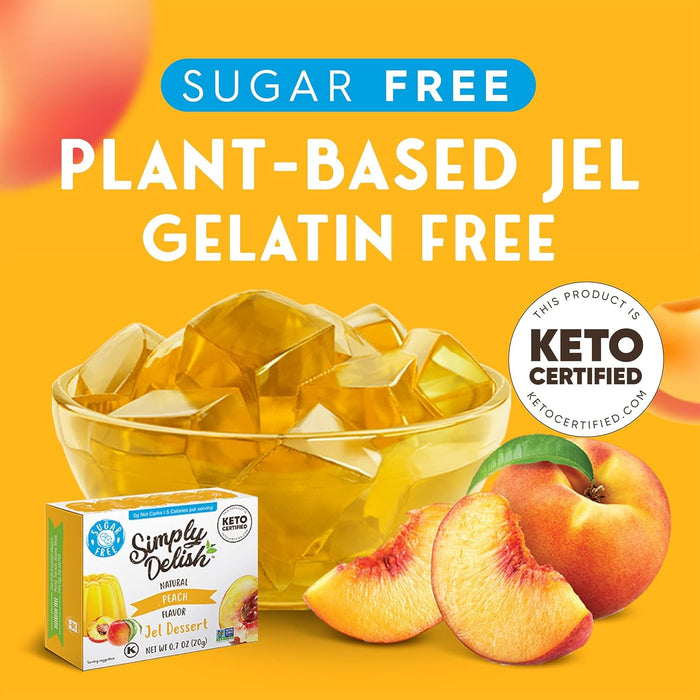 Simply Delish Sugar-Free Natural Jelly Dessert - Vegan, Gluten, and Fat-Free 20g