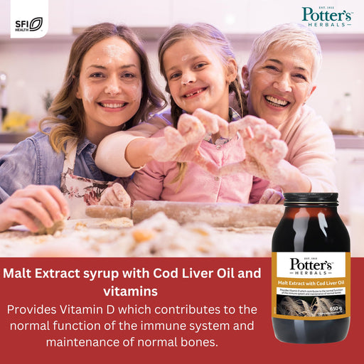 Potter's Malt Extract With Cod Liver Oil - 650ml - Joint Care at MySupplementShop by Potter's Herbals