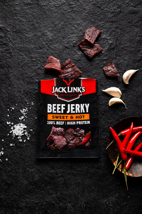 Jack Links Beef Jerky 12x25g Sweet and Hot - Sports Nutrition at MySupplementShop by Jack Link's