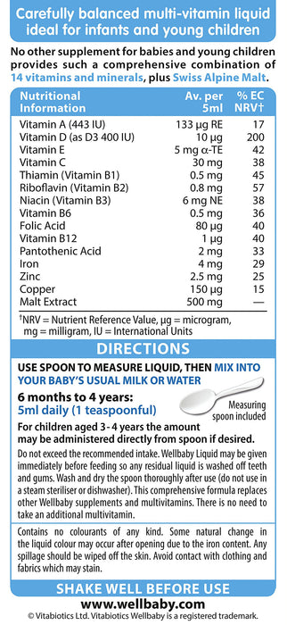 Vitabiotics Wellkid Calcium Liquid - Children at MySupplementShop by Vitabiotics