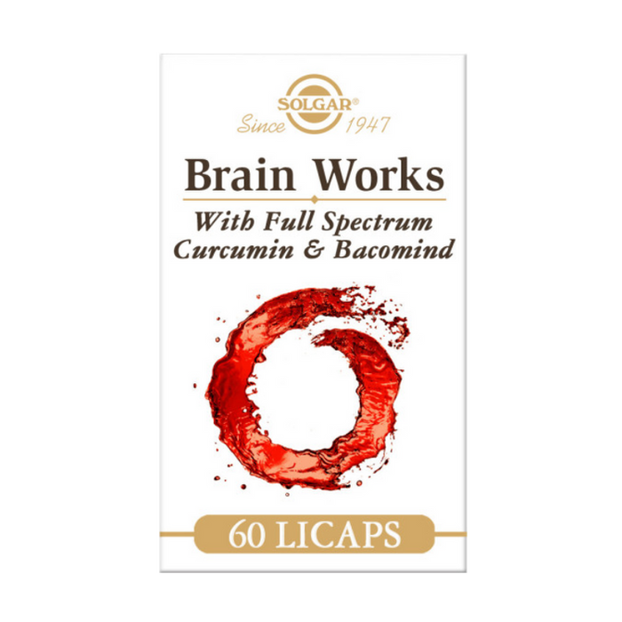 Brain Works with Full Spectrum Curcumin Capsules - Pack of 60 - Brain & Memory at MySupplementShop by Solgar