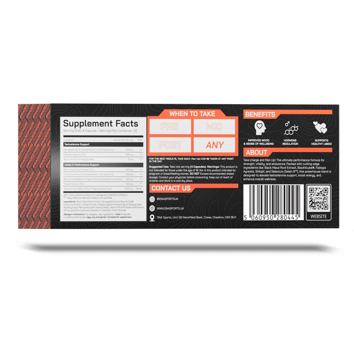 DNA Sports DNA Man Up - Male Health Support 120 Capsules