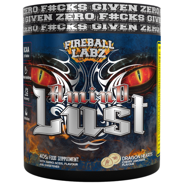 Fireball Labz AminoLust 405g Dragon Hearts (Cherry Lemonade) | Premium Amino Acids and BCAAs at MySupplementShop.co.uk