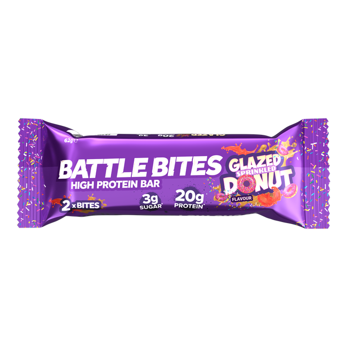 Battle Bites Protein Bars – High Protein, Low Sugar Snack – All Flavours Available 12x62g