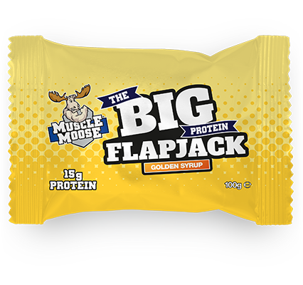 Muscle Moose Big Protein Flapjack 12x100g - Golden Syrup - Sports Nutrition at MySupplementShop by Muscle Moose