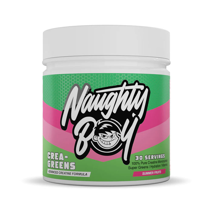 Naughty Boy Crea-Greens 270g Summer Fruits - Creatine Supplements at MySupplementShop by Naughty Boy