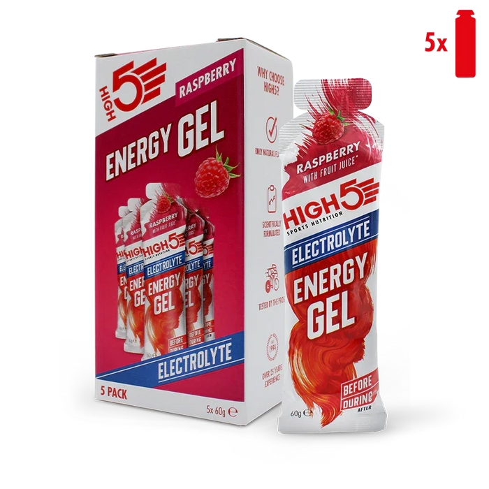 HIGH5 Energy Gel Electrolyte 5x60g Raspberry