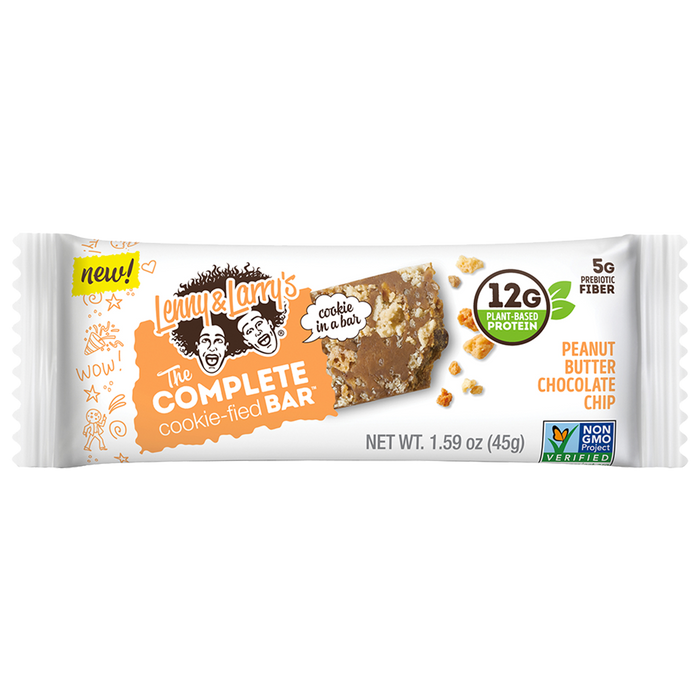 Lenny & Larry's The Complete Cookie-fied Bar 9x45g Peanut Butter Chocolate Chip - Nutrition Bars at MySupplementShop by Lenny & Larry's