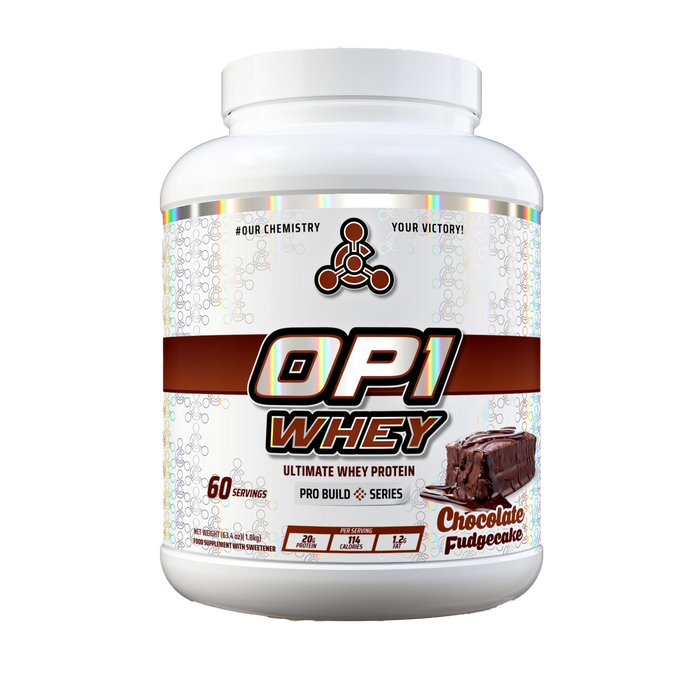 Chemical Warfare OP1 Whey Protein 1.8kg Chocolate Fudge Cake