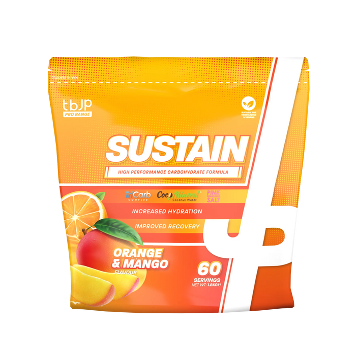 Trained By JP Sustain Intra Workout 1800g (60 Servings) - Orange & Mango - Sports Supplements at MySupplementShop by Trained By JP