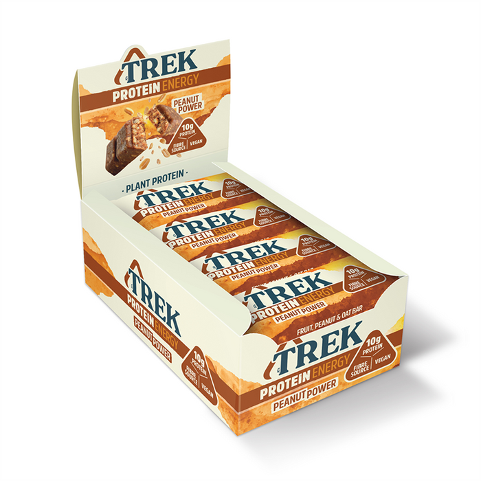 TREK Protein Energy Bar 16x55g Peanut Power - Sports Nutrition at MySupplementShop by Trek