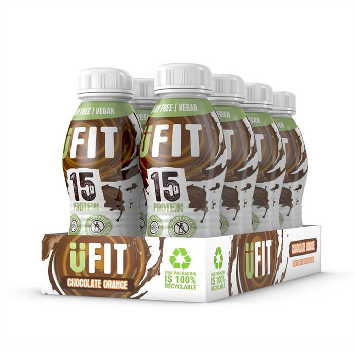 UFIT Vegan Protein RTD 8x310ml Chocolate Orange - Sports Nutrition at MySupplementShop by UFIT Protein