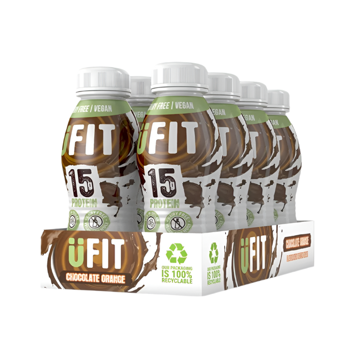 UFIT Vegan Protein RTD 8x310ml Schokolade Orange