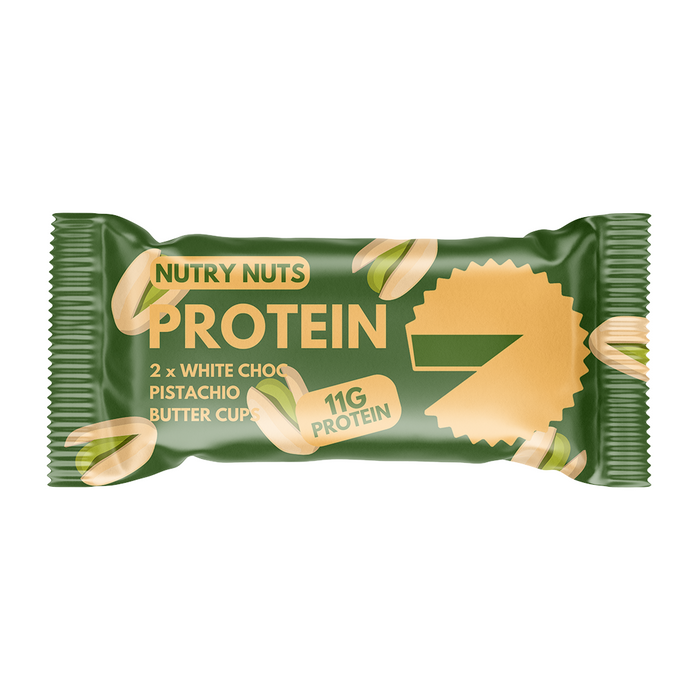 Nutry Nuts Protein Butter Cups 12x42g White Choc Pistachio