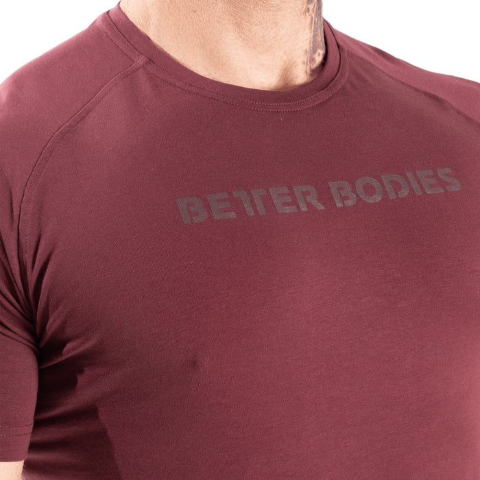 Better Bodies Gym Tapered Tee - Maroon