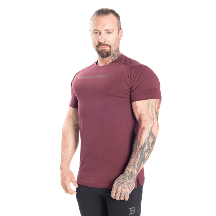 Better Bodies Gym Tapered Tee - Maroon