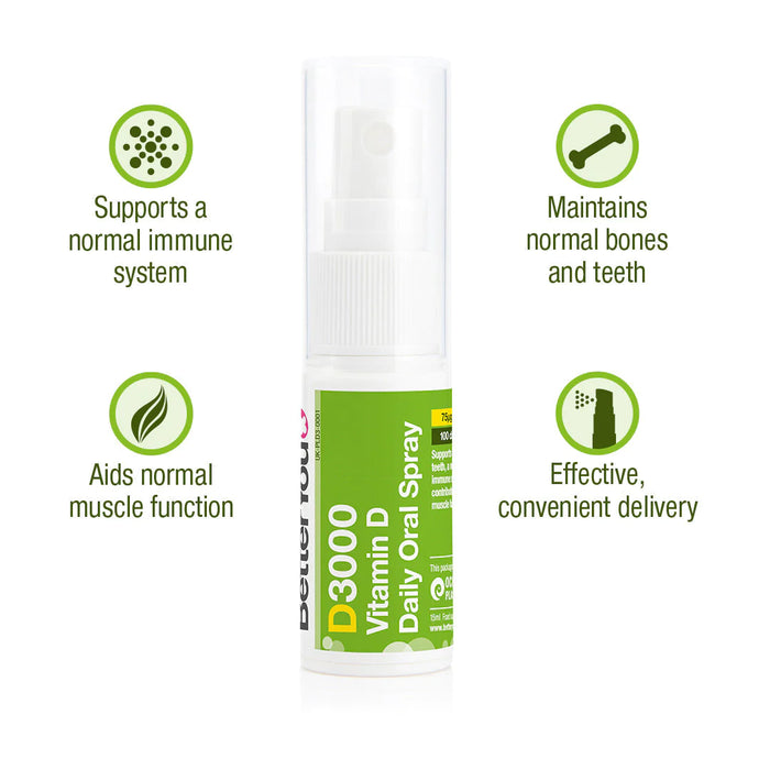 BetterYou DLux 3000iu- Vitamin D Oral Spray 15ml | High-Quality Vitamins & Supplements | MySupplementShop.co.uk
