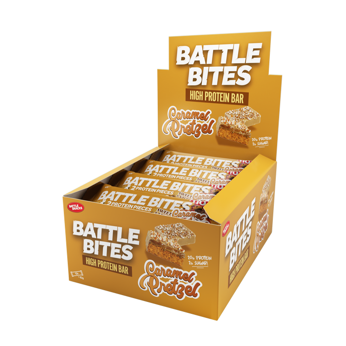 Battle Bites Protein Bars – High Protein, Low Sugar Snack – All Flavours Available 12x62g