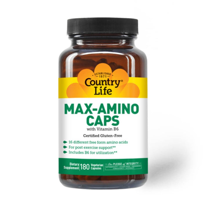 Country Life Max-Amino Caps with Vitamin B6 180 Capsules - Muscle Health at MySupplementShop by Country Life