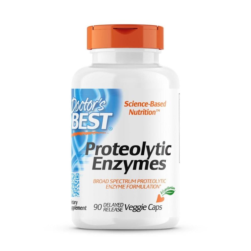 Doctor's Best Proteolytic Enzymes 90 Delayed Release Veggie Capsules - Health and Wellbeing at MySupplementShop by Doctor's Best