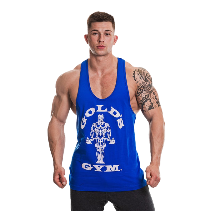 Golds Gym Stringer Joe Premium Gilet L Bleu Royal