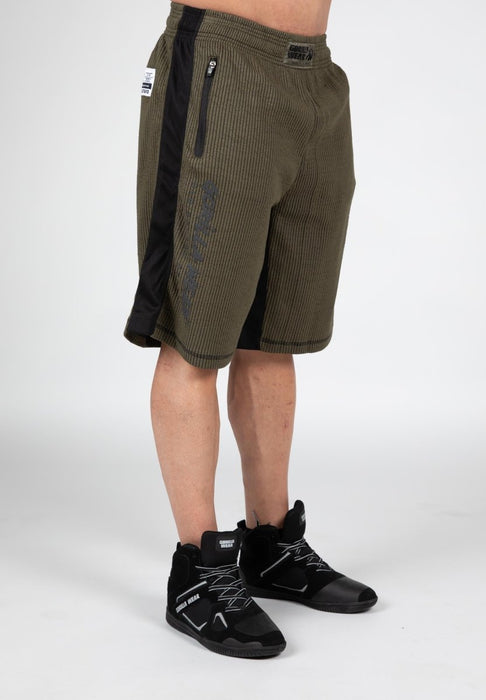 Gorilla Wear Augustine Old School Shorts - Army Green - Large/XL - Shorts at MySupplementShop by Gorilla Wear