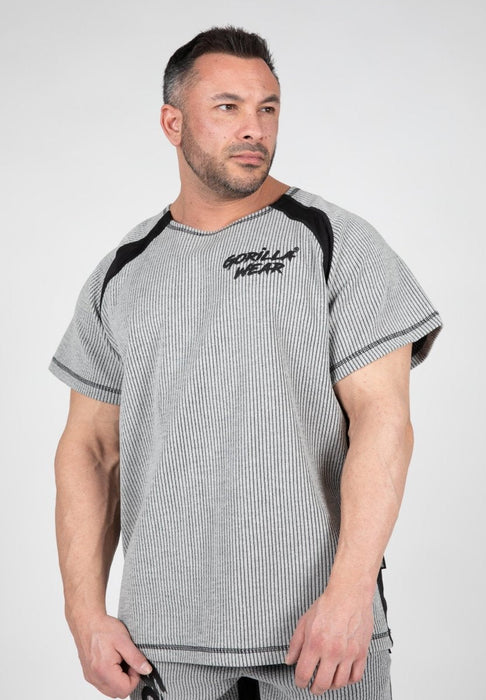 Gorilla Wear Augustine Old School Work Out Top - Grey - Work Out Top at MySupplementShop by Gorilla Wear