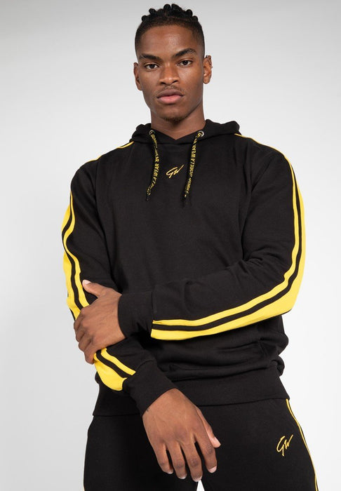 Gorilla Wear Banks Oversized Hoodie - Black/Yellow - XXXXL - Hoodie at MySupplementShop by Gorilla Wear