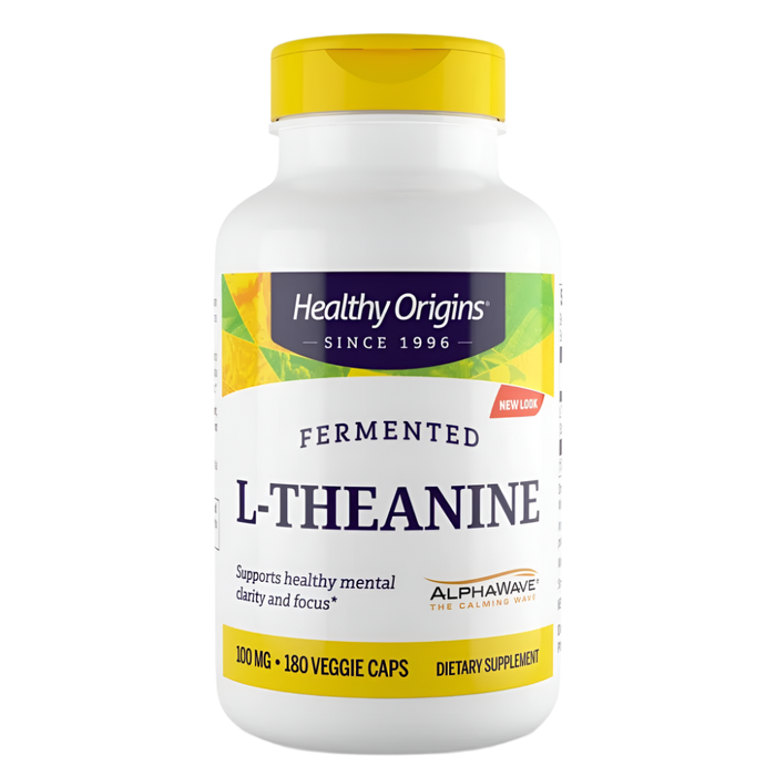 Healthy Origins L-Theanine 100mg 180 Vegetarian Capsules