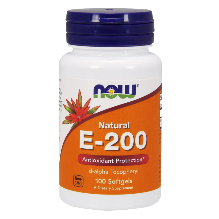 NOW Foods Vitamin E-200, natürlich – 100 Kapseln