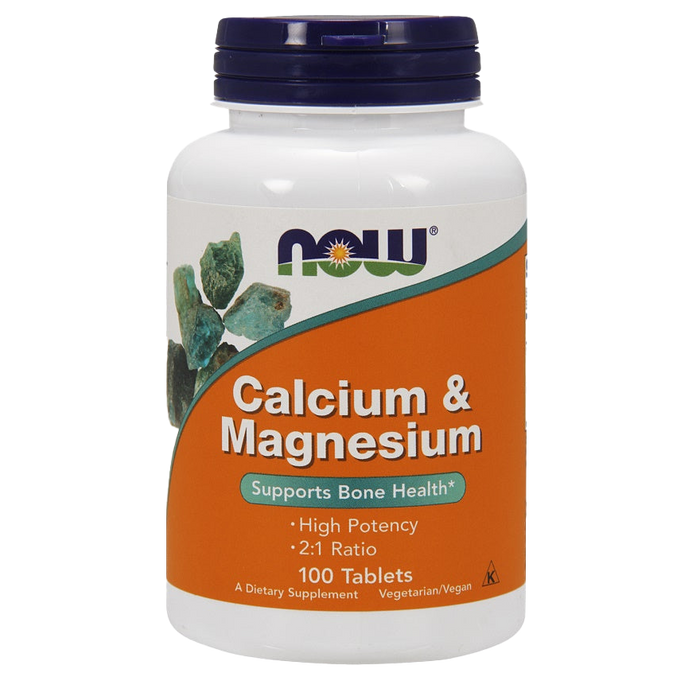 NOW Foods Kalzium und Magnesium – 100 Tabletten