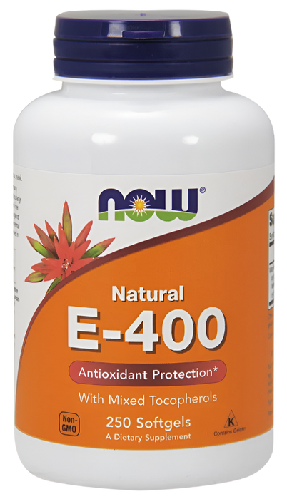 NOW Foods Vitamin E-400 - Natural (Mixed Tocopherols) - 250 softgels