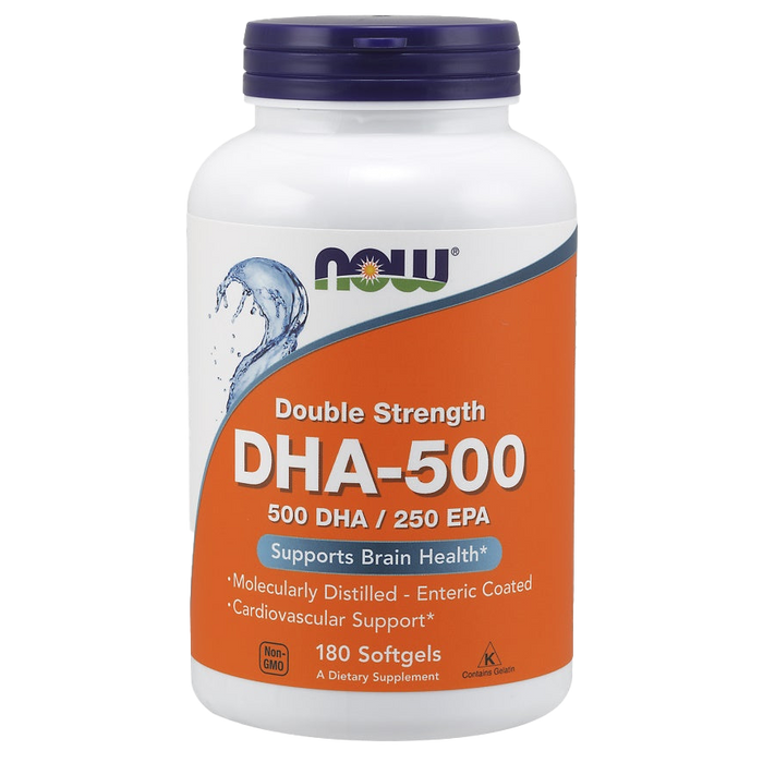 NOW Foods DHA-500, 500 DHA / 250 EPA – 180 Kapseln