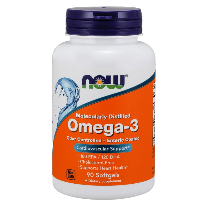 NOW Foods Omega-3 enterisch beschichtet – 90 Kapseln