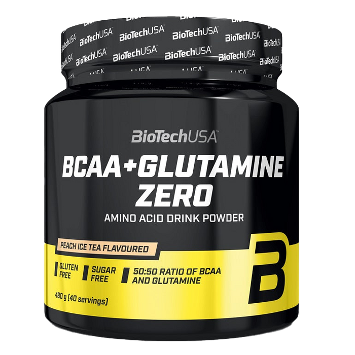 BioTechUSA BCAA + Glutamine Zero, Zitrone – 480 Gramm