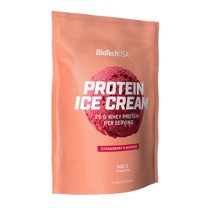 BioTechUSA Protein-Eiscreme, Erdbeere – 500 g