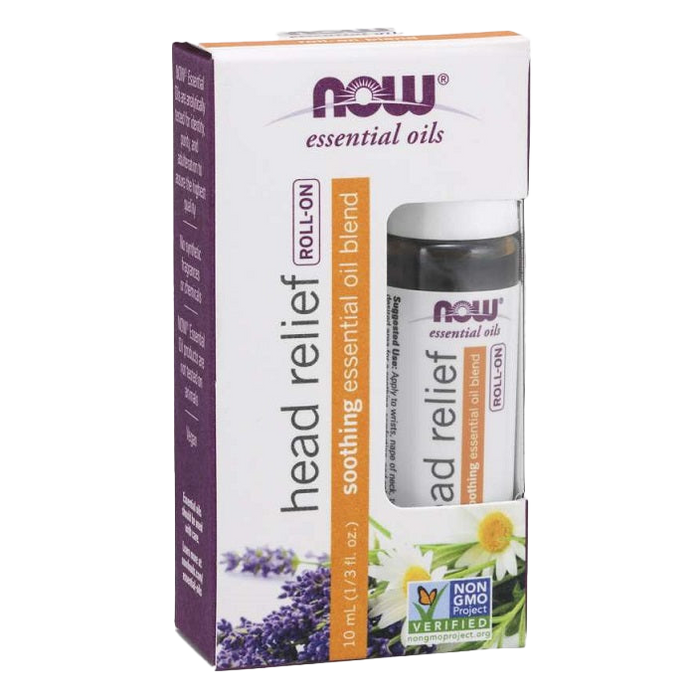 NOW Foods Essential Oil, Head Relief Blend Roll-On - 10 ml.